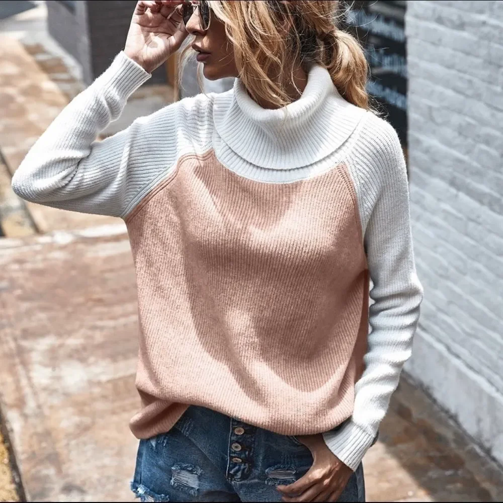 Beautiful Pink Turtleneck Sweater